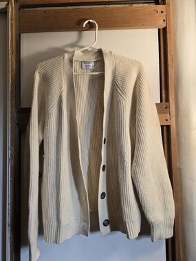 Old Navy Cream Chunky Knit Button Cardigan Women's XL Tall